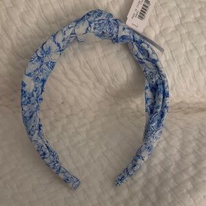 J. Crew Blue and White Floral Headband